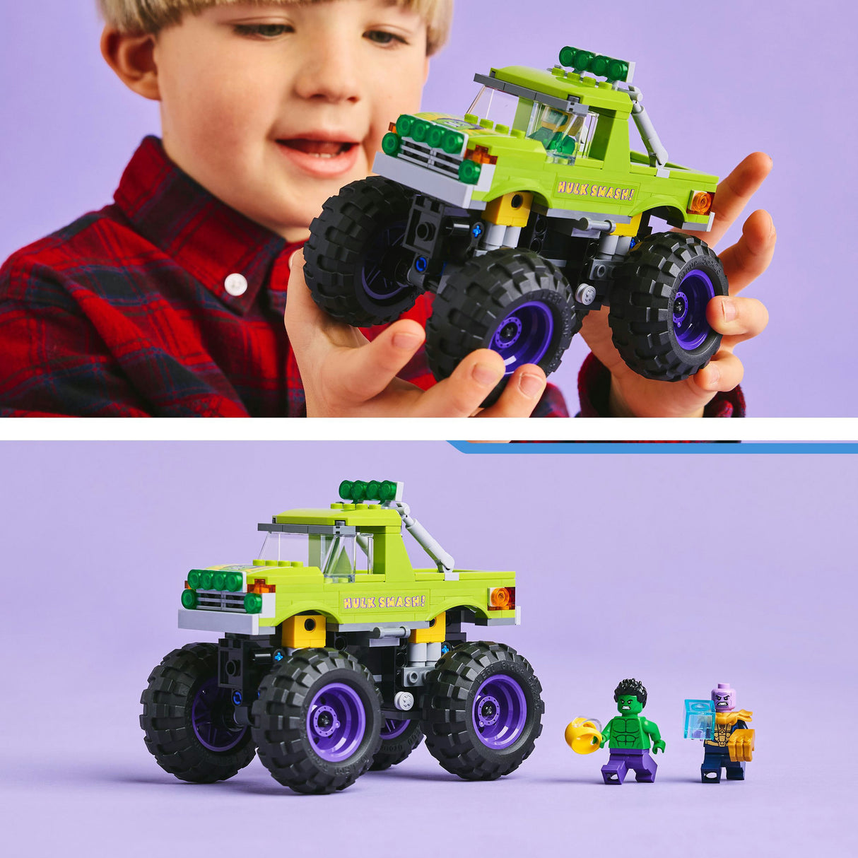 Lego Marvel le camion Hulk contre Thanos - jouets de super-héros - 76312
