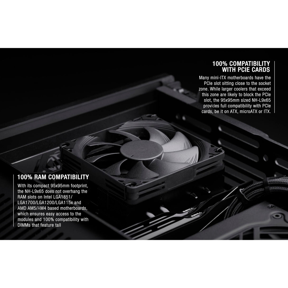 Refroidisseur de processeur Noctua nh-l9x65 chromax.black (noir, connexion PWM 4 broches)
