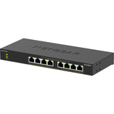 Netgear 8-poorts gigabit ethernet unmanaged poe+ essentials switch (gs308lp) (zwart, 60 watt poe)