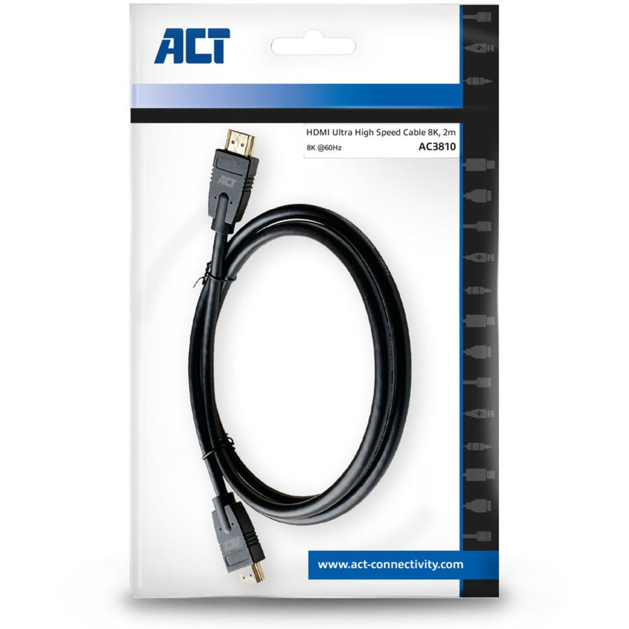 Act Connectivité 2 mètres HDMI 8K Ultra High Speed ​​Cable V2.1 HDMI-A