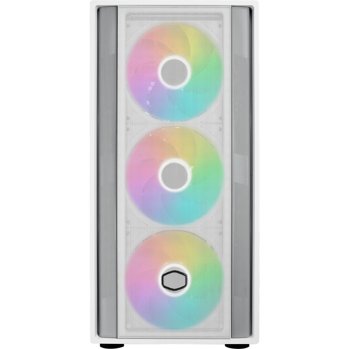 Boîtier tour midi Cooler master masterbox 600 (blanc | 2x USB-A | 1x USB-C | RGB | verre trempé)