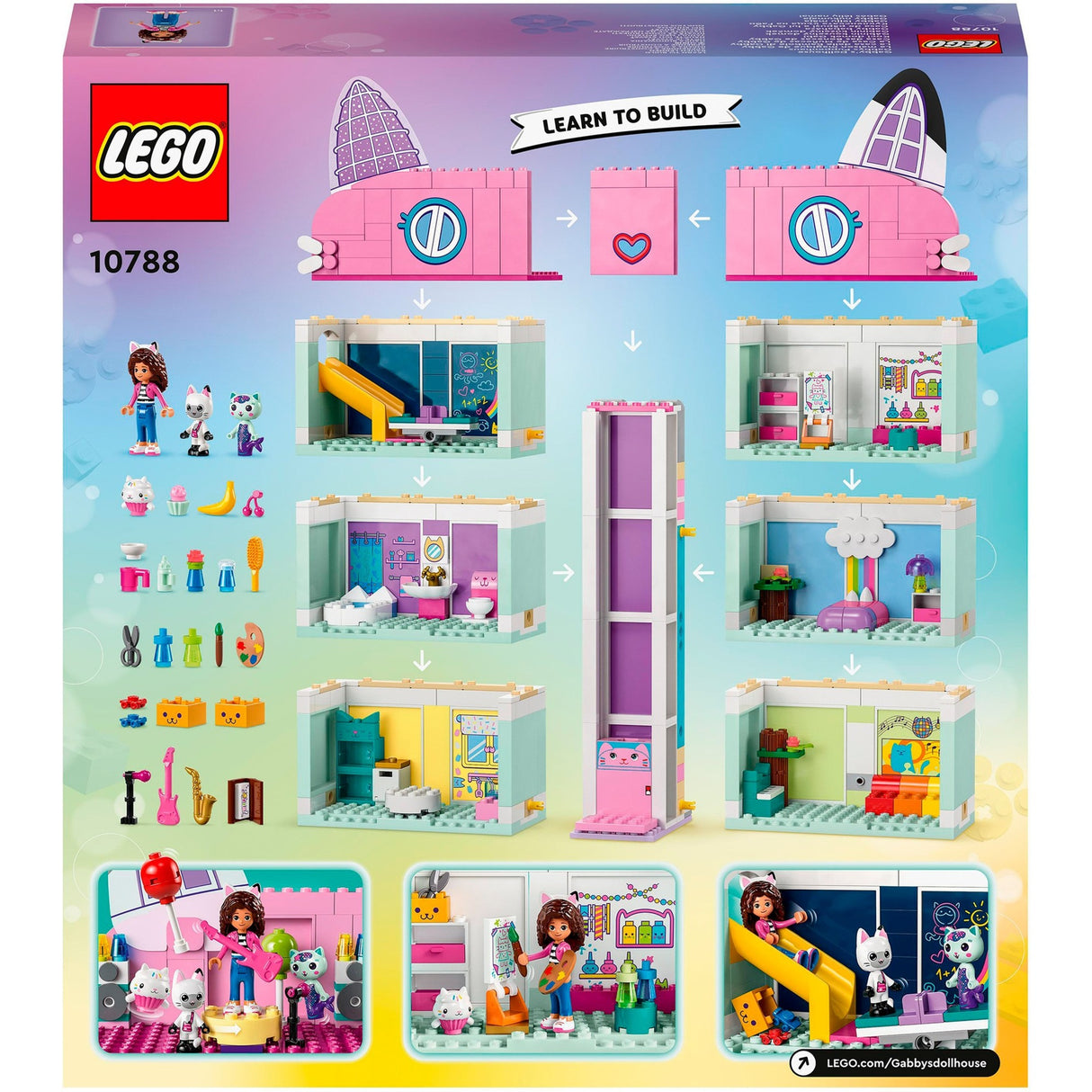 La maison de poupée Lego Gabby's Dollhouse Toys avec 4 figurines et accessoires pour enfants de 4 ans et plus - 10788