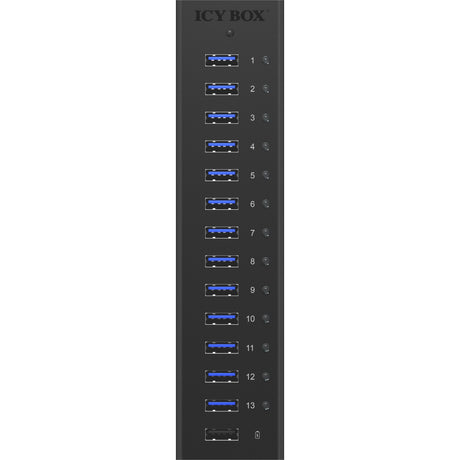 Icy box ib-ac6113 Hub USB (noir, 13x USB 3.0, 1x port de chargement USB)