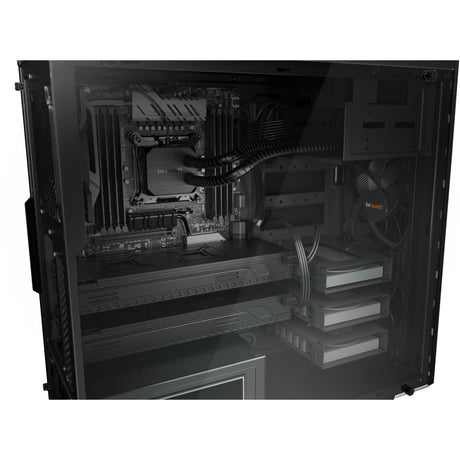 Soyez silencieux! boîtier tour midi pure base 600 window (noir | 2x USB-A | verre trempé)