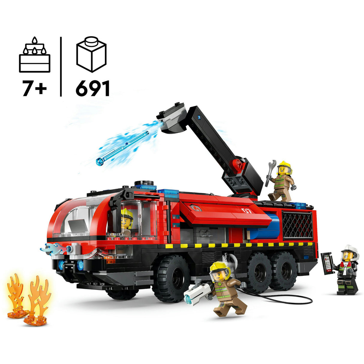 Lego city - jouet de construction camion de pompiers de l'aéroport (60499)