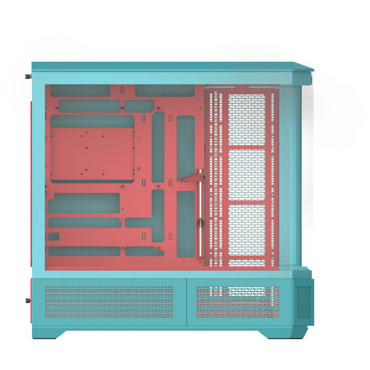 Boîtier grande tour Thermaltake view 600 tg menthe fraise (menthe berry | 2x USB-A | 1x USB-C | verre trempé)
