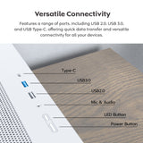 Boîtier tour midi Montech x5m (blanc | 2x USB-A | 1x USB-C | RGB | verre trempé)