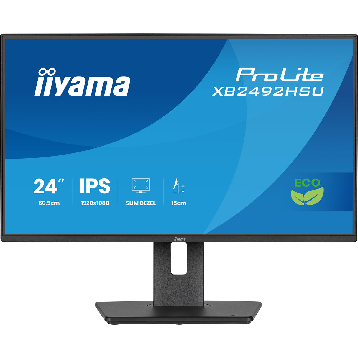 Moniteur Iiyama prolite xb2492hsu-b1 24 (noir (mat), HDMI, port d'affichage, 2x USB-A, USB-B, 120 Hz)