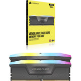 Corsair vengeance rgb 32 gb ddr5-6000 (2x 16 gb) werkgeheugen (zwart, cmh32gx5m2d6000z38, xmp, expo)