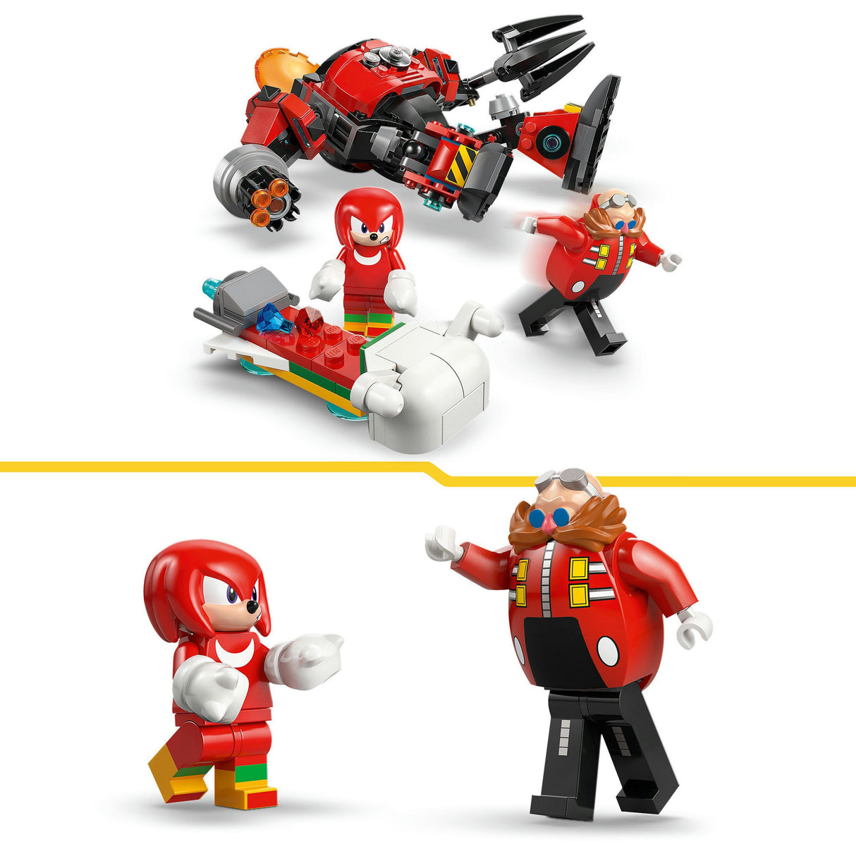 Lego Sonic 77005 Knuckles contre le robot broyeur d'œufs Dr. Eggman