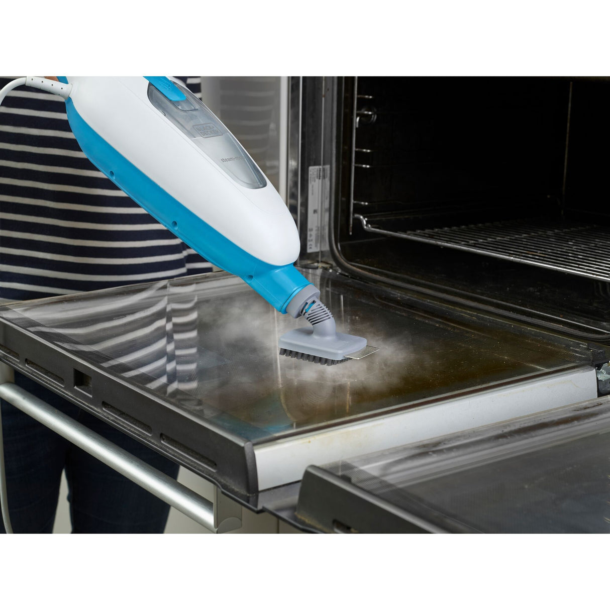 Black+Decker FSMH13E10-QS Balai vapeur 10 en 1 1 300 W avec accessoires Nettoyeur vapeur (Blanc)