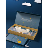 Clavier mécanique sans fil Iqunix zx75 sky meet (bleu, disposition américaine (qwerty), iquunix petit prince, 75 %, LED RVB, remplaçable à chaud, pbt double prise, 2,4 GHz | Bluetooth 5.1 | USB-C)