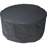 Couverture de meubles de jardin nature pour la table ronde et les chaises