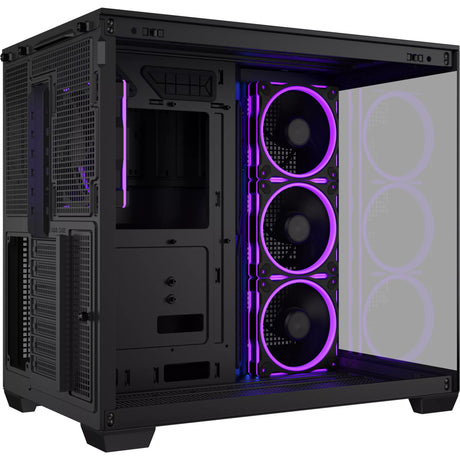 Boîtier tour midi Asus a32 plus (noir | 2x USB-A | 1x USB-C | RVB | verre trempé)