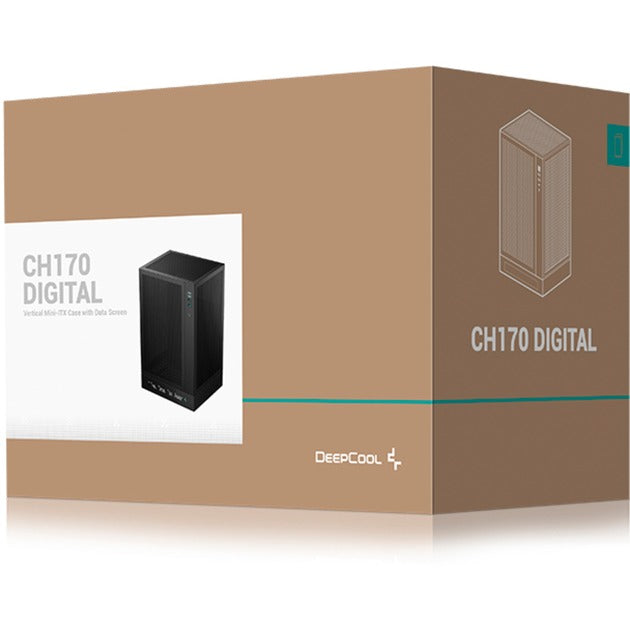 Boîtier mini-tour numérique Deepcool ch170 (noir | 2x USB-A | 1x USB-C)