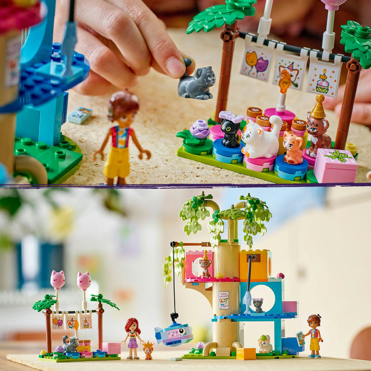 LEGO Friends 42666 Fête d'anniversaire de chat et cabane dans les arbres