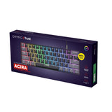 Trust GXT 867 Acira 60 % mini clavier de jeu mécanique (noir, disposition américaine (QWERTY), Outemu Red, 60 %, RVB)