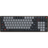 Cherry kw 550 mx lp, clavier (noir, disposition américaine, mx low profile 2.0 ivoire, 96%, led blanche, touches pbt)