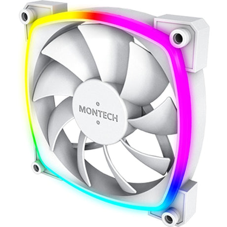 Montech ax120 fan pwm 3-pack ventilateurs de boîtier RVB (blanc, 3 pièces, 120 x 120 x 25 mm)