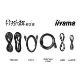 Iiyama prolite t1731sr-b2s 17 touchscreen monitor (zwart, vga, hdmi, displayport, audio, touch)
