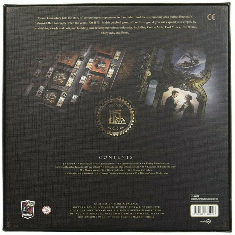 Asmodee brass : jeu de société lancashire (anglais, 2 à 4 joueurs, 120 à 180 minutes, à partir de 14 ans)