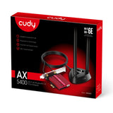 Adaptateur PCI-E Bluetooth 5.3 Cudy AX5400 Wi-Fi 6E