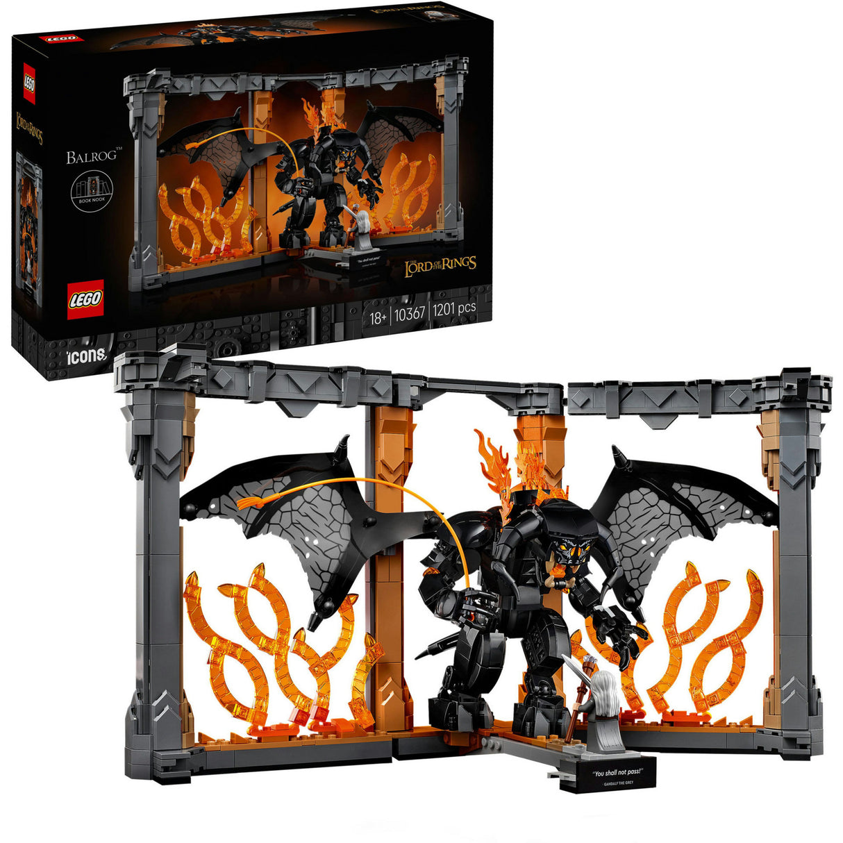 Lego icônes 10367 serre-livres le seigneur des anneaux Balrog