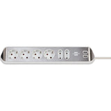 Brennenstuhl Brennenstuhl Estilo HoekstopContact 4 fois avec USB Charge Func