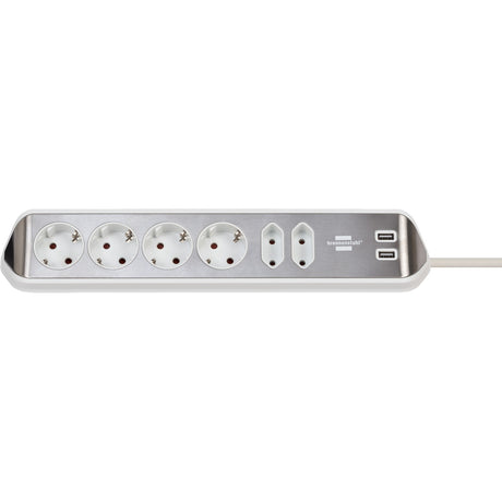Brennenstuhl Brennenstuhl Estilo HoekstopContact 4 fois avec USB Charge Func