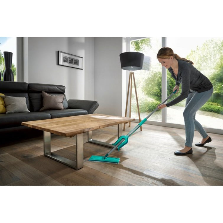 Leifheit picobello essuie-sol s micro duo avec manche - largeur d'essuyage 27 cm - turquoise - gris