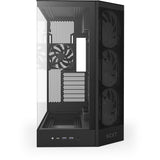 Boîtier tour midi Nzxt h9 flow rgb (noir (mat) | 2x usb-a | 1x usb-c | rgb | verre trempé)