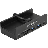 Delock Hub USB externe à 3 ports avec vis de verrouillage (noir)
