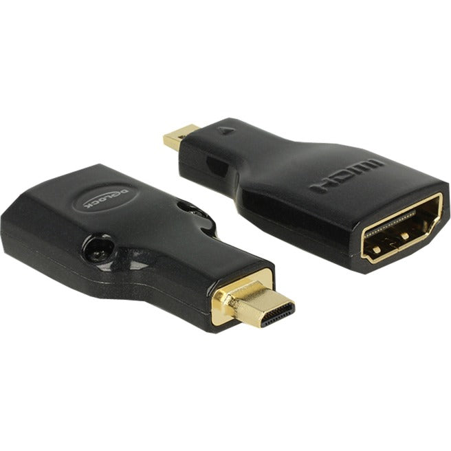 Delock adaptateur micro-HDMI-D mâle vers HDMI-A femelle (noir)
