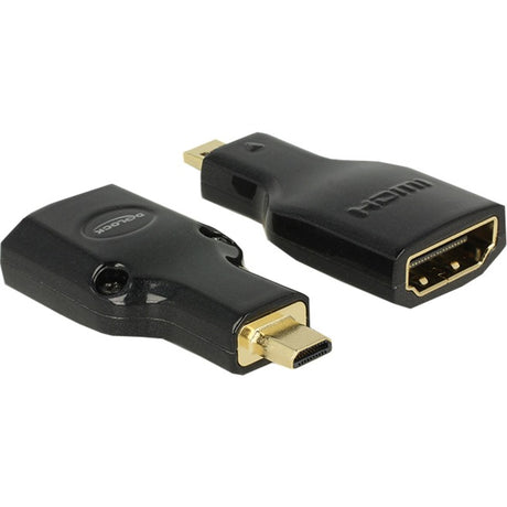Delock adaptateur micro-HDMI-D mâle vers HDMI-A femelle (noir)