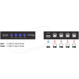 Delock commutateur USB 2.0 commutateur USB manuel 4 ports