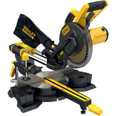 Scie à tronçonner et à onglet Stanley 1500w 216mm avec table de scie (jaune noir)