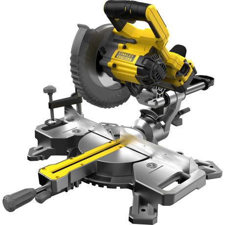Scie à tronçonner et à onglet Stanley fatmax v20 18v 4,0ah 190 mm (jaune noir, batterie (18v, 4,0ah) et chargeur (2a) inclus)