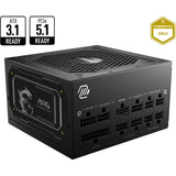 Alimentation modulaire Msi mag a750gl pcie5 ii de 750 watts (noir, 1x 12v-2x6, 3x pcie)