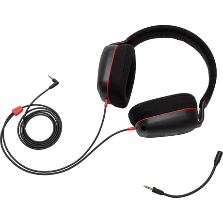 Casque stéréo filaire Powera pour casque de jeu supra-auriculaire Nintendo Switch 2 (noir rouge, Nintendo Switch 2, Nintendo Switch – modèle OLED, Nintendo Switch, Nintendo Switch Lite)