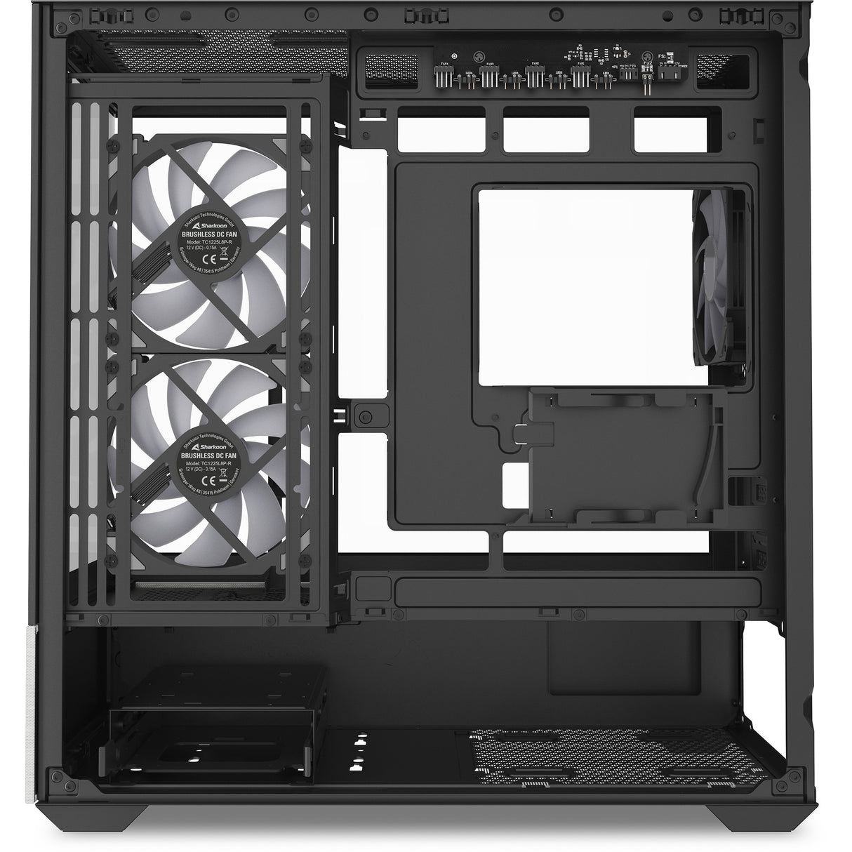 Boîtier mini tour Sharkoon mk7 argb (noir | 2x USB-A | 1x USB-C | RVB | verre trempé)