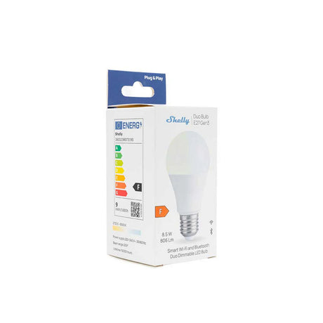 Ampoule Shelly duo e27 gen3 lampe LED (blanc, 2700-6500k, WiFi, Bluetooth, dimmable)