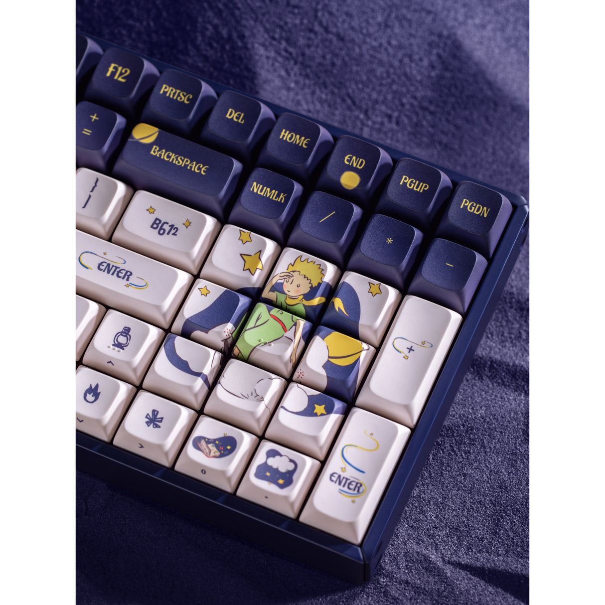 Clavier de jeu mécanique RVB Iqunix F97 Starry Tryst (bleu foncé, disposition américaine (QWERTY), rouge Gateron, 96 %, LED RVB, remplaçable à chaud, PBT, 2,4 GHz | Bluetooth 5.1 | USB-C)