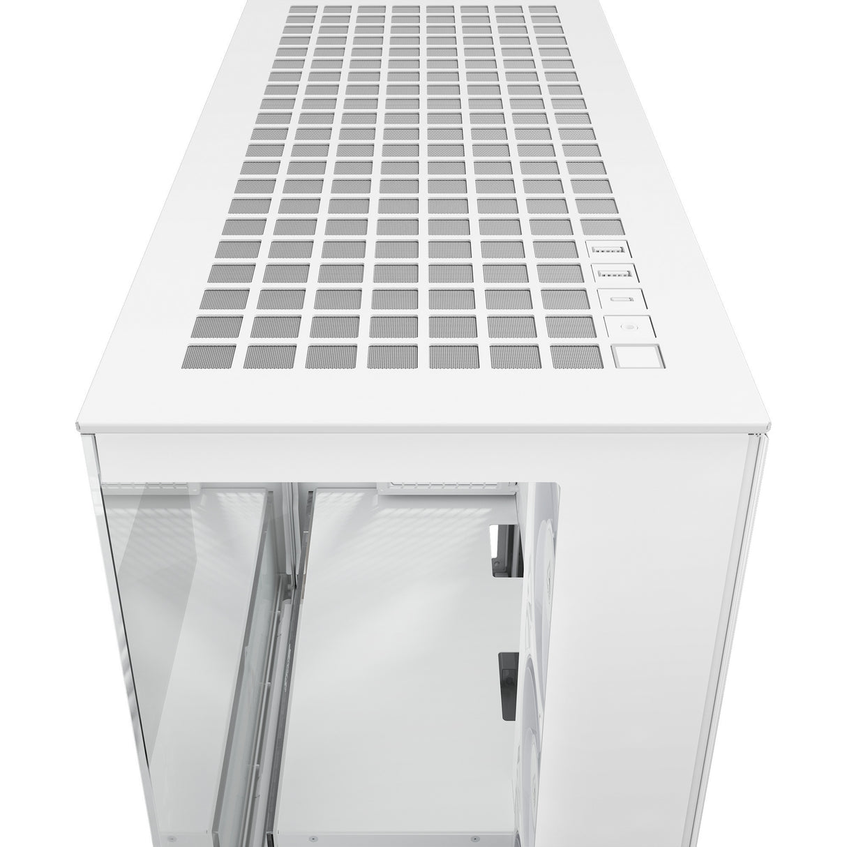 Boîtier tour midi Arctic xtender (blanc | 2x USB-A | 1x USB-C | RVB | verre trempé)
