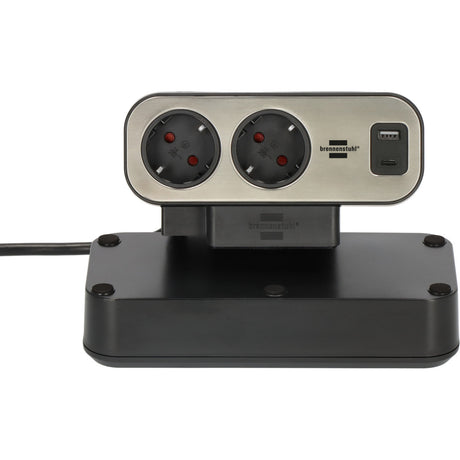 Brennerstuhl brennerstuhl®estilo multiprise duplex avec protection contre les surtensions, 1x USB C, 1x USB A, 9x contacts - 1153580210