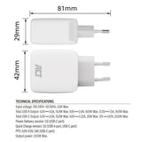 Act usb-c usb-a chargeur 20w pd pps, charge rapide, ganfast