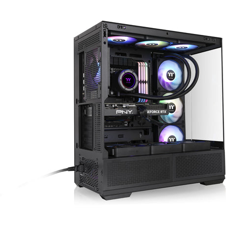 Boîtier tour midi Thermaltake view 370 tg argb (noir | 2x usb-a | 1x usb-c | rgb | verre trempé)