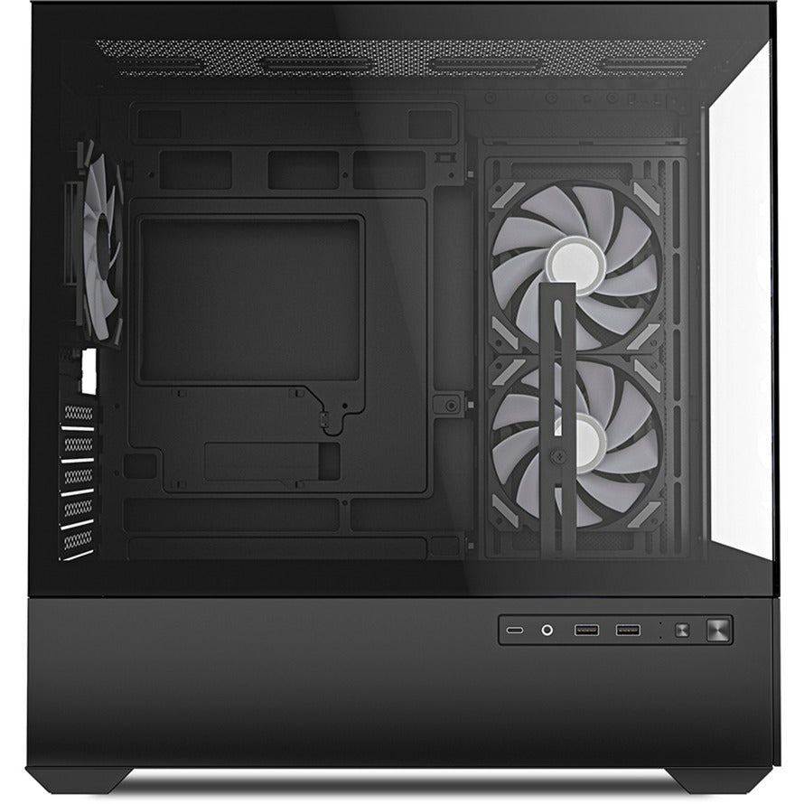Boîtier mini tour Sharkoon mk6 rgb (noir | 2x usb-a | 1x usb-c | rgb | verre trempé)