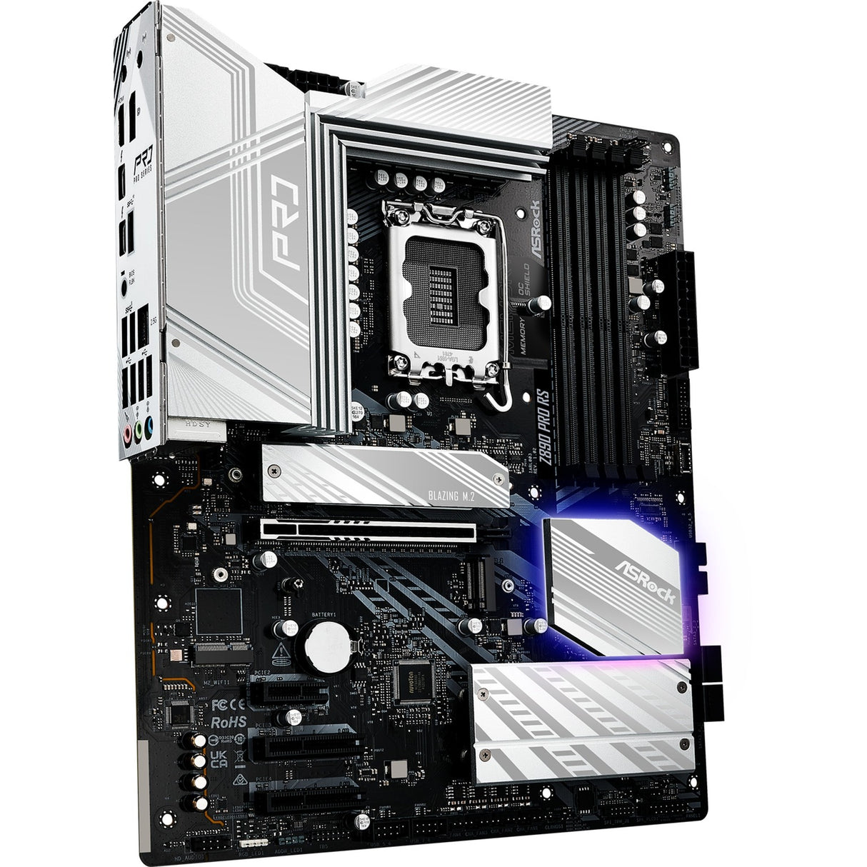 Carte mère Asrock Z890 Pro RS Socket 1851 (noir et blanc, RAID, 2,5 Go-LAN, Son, ATX)
