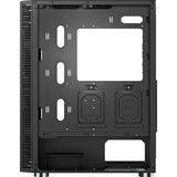 Boîtier tour midi Montech x3 mesh (noir | 3x USB-A | RVB | verre trempé)