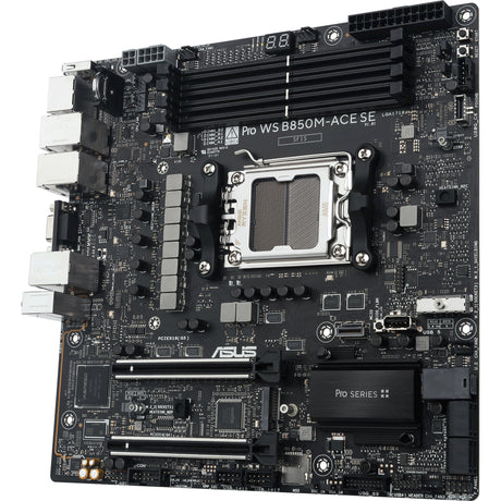 Asus pro ws b850m-ace se socket am5 moederbord (raid, 10gb-lan, sound, µatx)